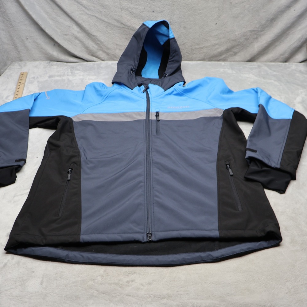 Amazon Jacket Mens 2XL Black Softshell Luly Delivery Driver Wind Rain Outdoor